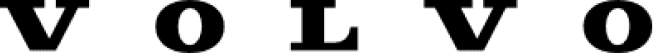 Volvo logo in black letters on white background for European car service