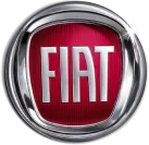 Fiat car brand logo with red circular emblem